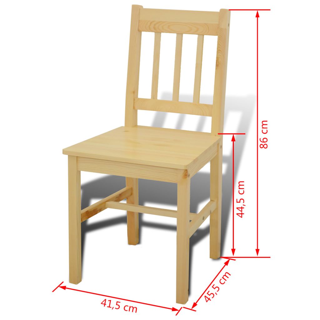 Esstisch Holztisch mit 4 Holzstühlen Esszimmerset Essgruppe Stilecasa