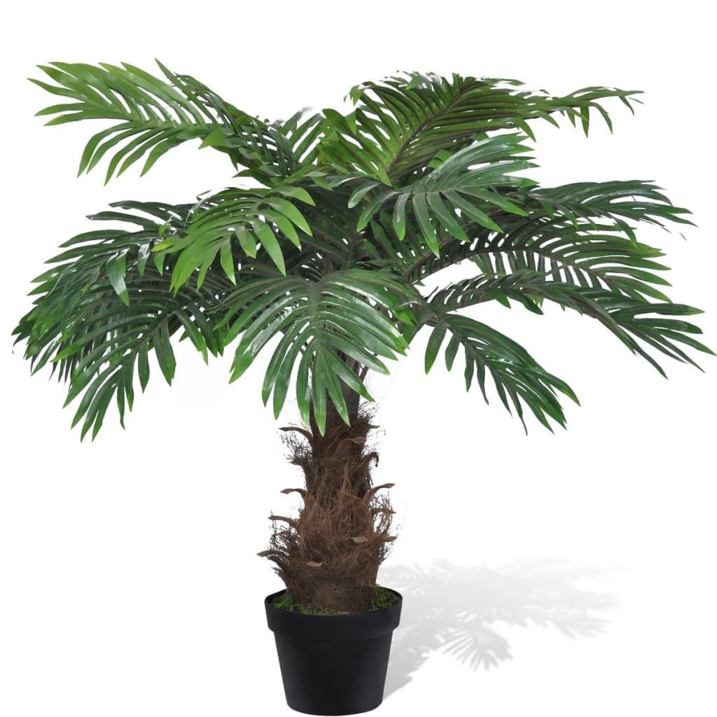 vidaXL Naturgetreue Künstliche Cycus-Palme mit Topf 80 cm