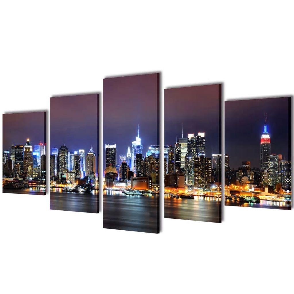 Bilder Dekoration Set New York in Farbe 100 x 50 cm