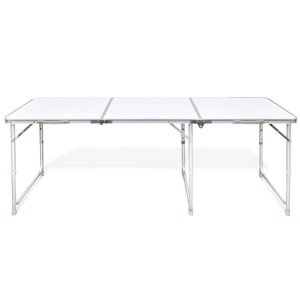 Campingtisch zusammenklappbar höhenverstellbar Aluminium 180 x 60 cm