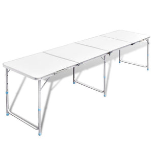 Campingtisch zusammenklappbar höhenverstellbar Aluminium 240 x 60 cm