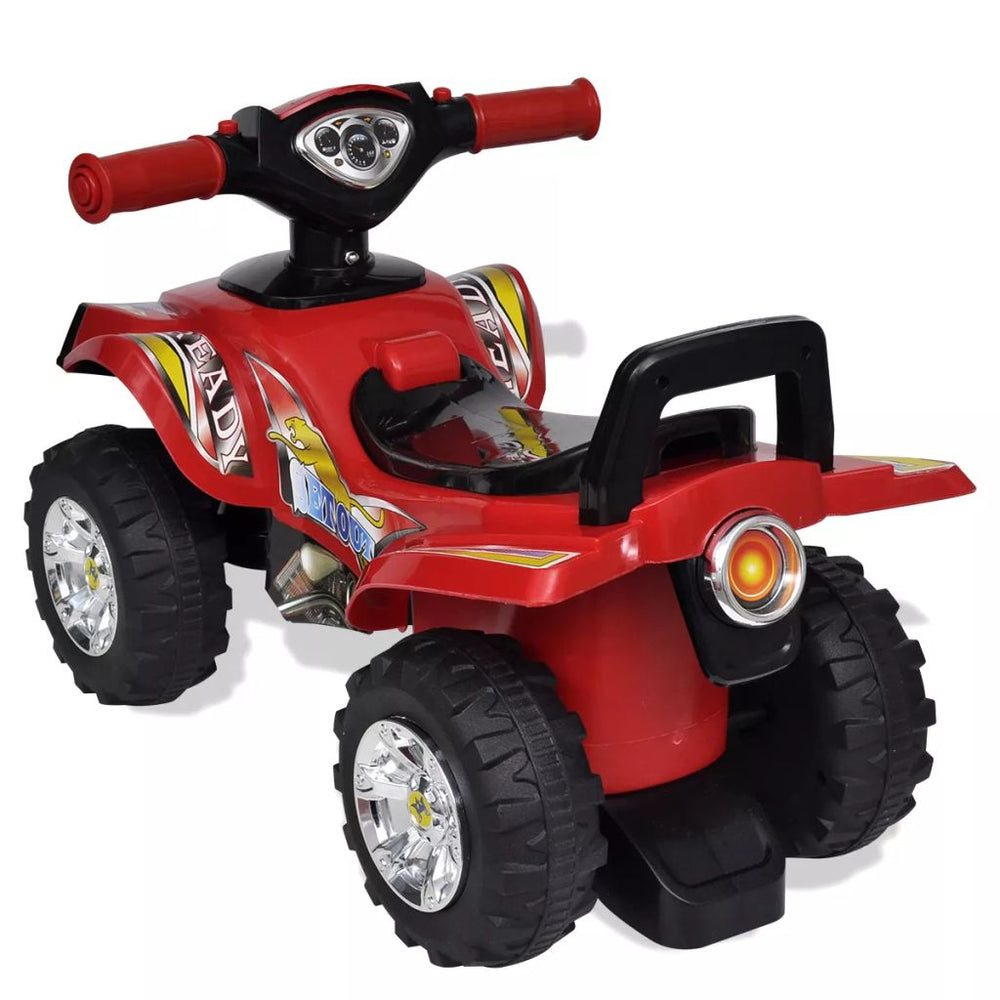 10070 Rotes Aufsitz-Quad für Kinder mit Sound und Licht Stilecasa