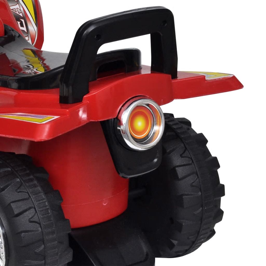 10070 Rotes Aufsitz-Quad für Kinder mit Sound und Licht Stilecasa