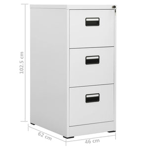 vidaXL Aktenschrank Hellgrau 46x62x102,5 cm Stahl