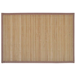 6 Bambus-Platzdeckchen 30 x 45 cm Braun