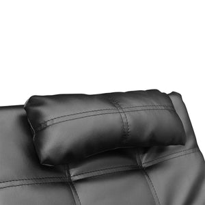 Chaiselongue mit Kissen Schwarz Kunstleder