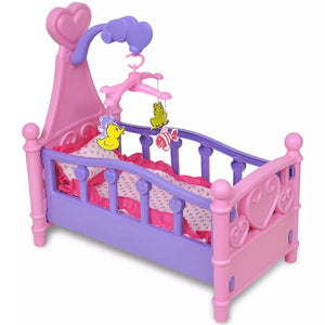 Puppenbett Kinderspielzeug Rosa + Lila