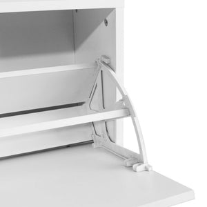 Schreibtisch mit Schublade und Schrank Weiß 100x40x73 cm Stilecasa