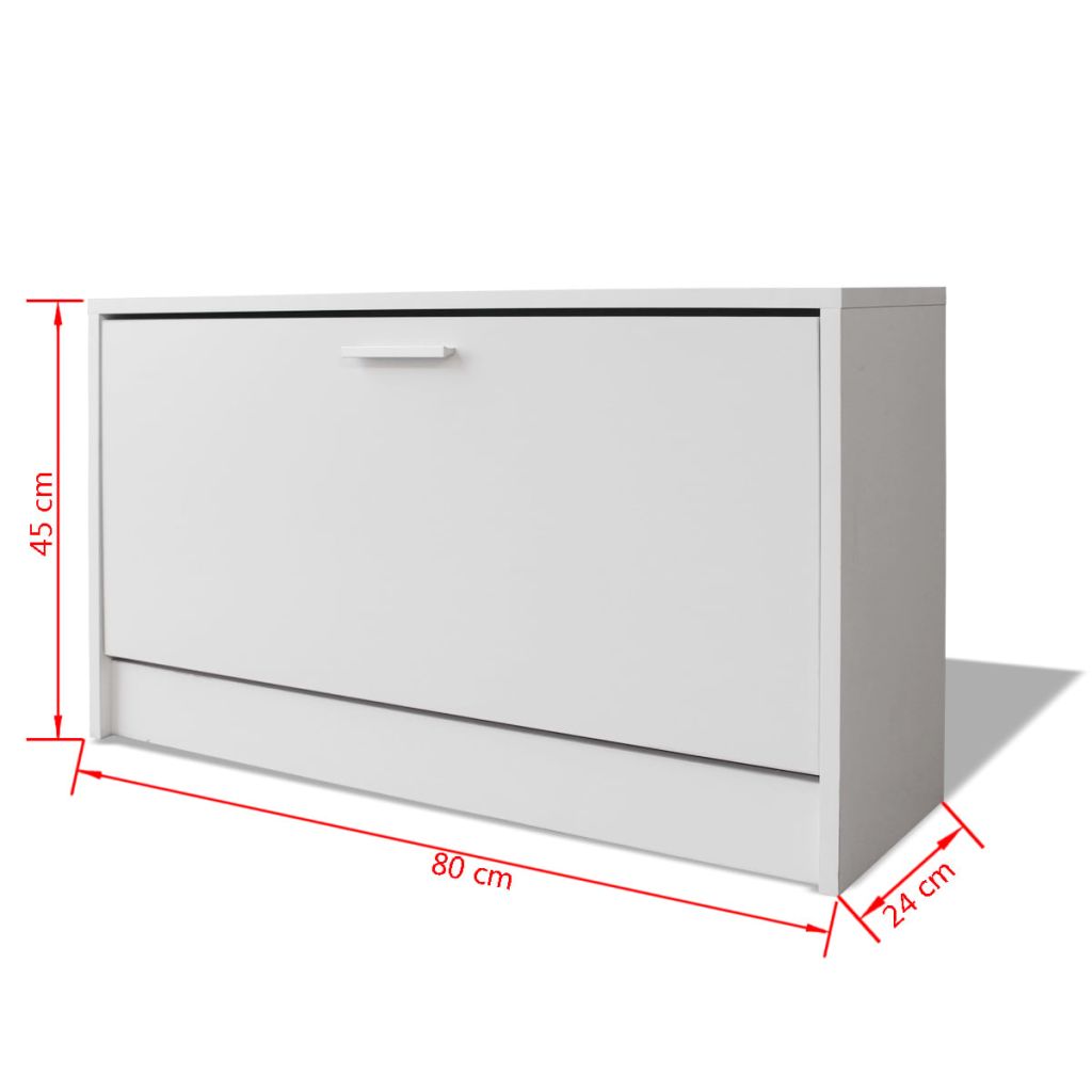 Schreibtisch mit Schublade und Schrank Weiß 100x40x73 cm Stilecasa