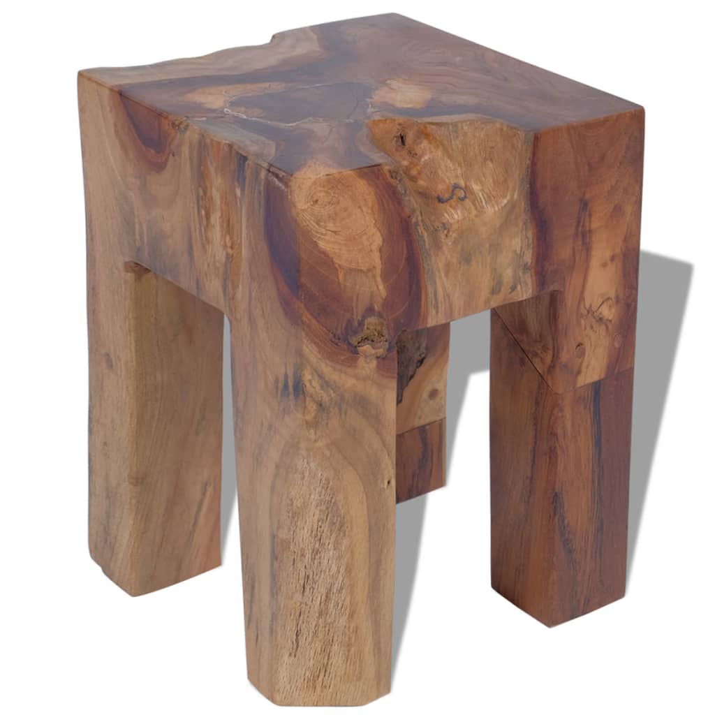 vidaXL Hocker Massivholz Teak