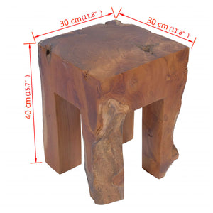 vidaXL Hocker Massivholz Teak