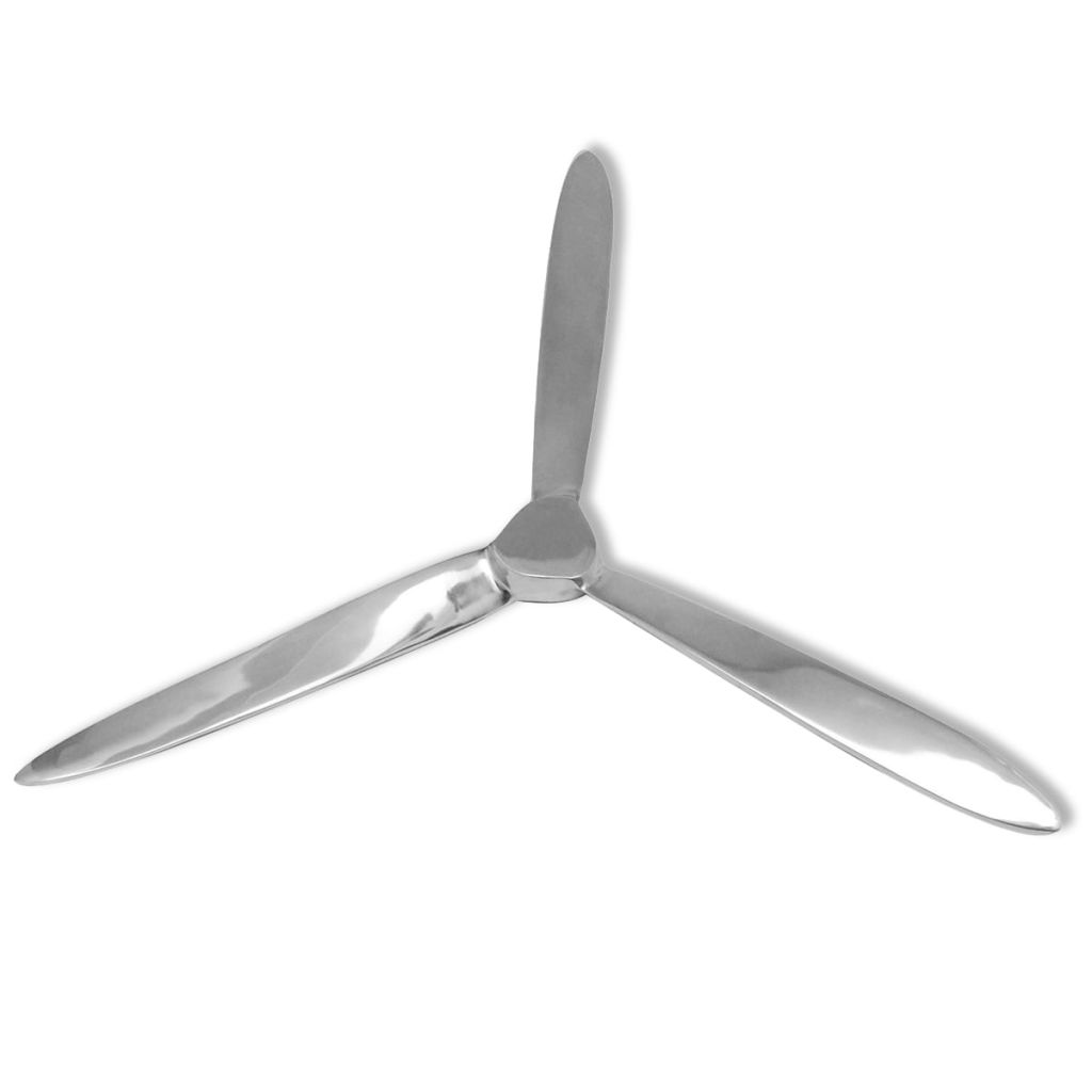 vidaXL Wanddekoration Propeller Silbern 70cm Aluminium