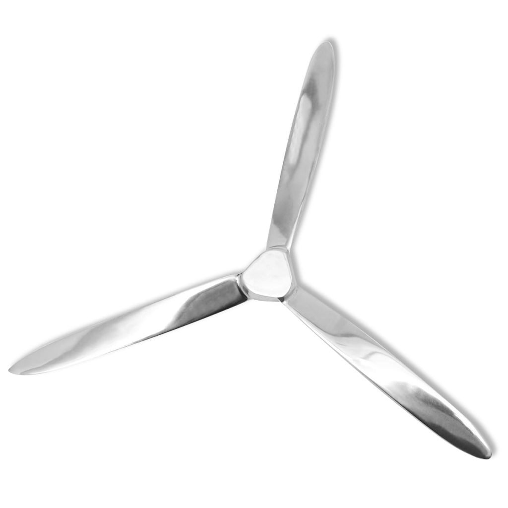 vidaXL Wanddekoration Propeller Silbern 70cm Aluminium