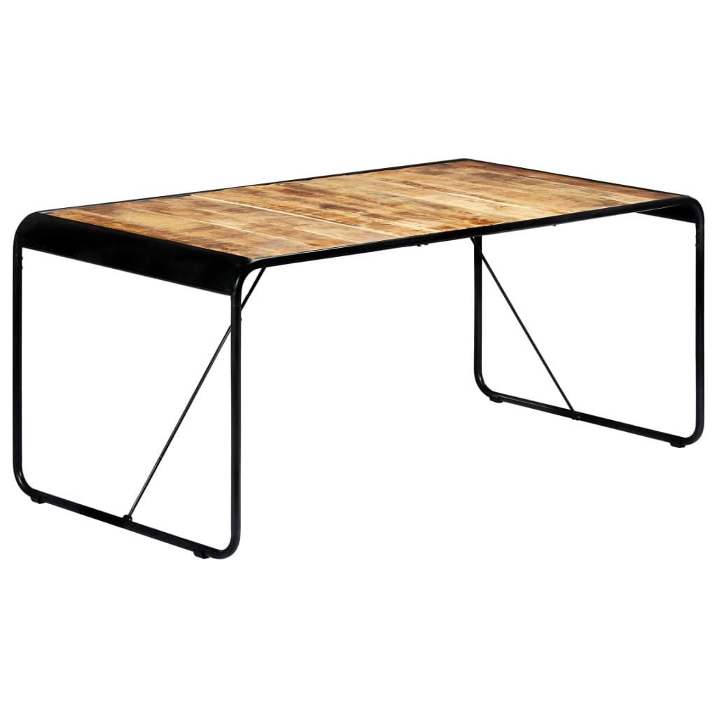 Esstisch 180 x 90 x 76 cm Raues Mango-Massivholz