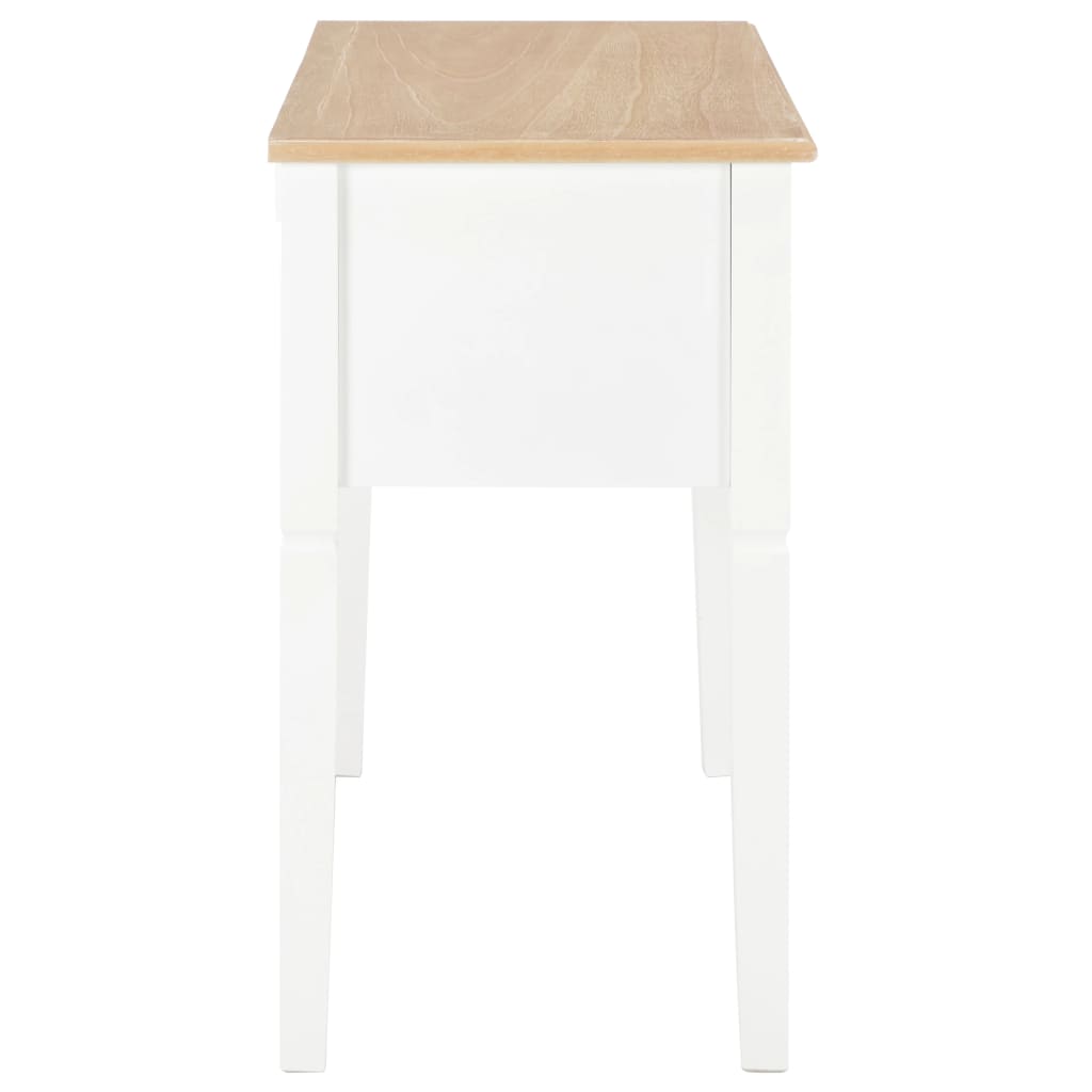 vidaXL Schreibtisch Weiß 109,5 x 45 x 77,5 cm Holz