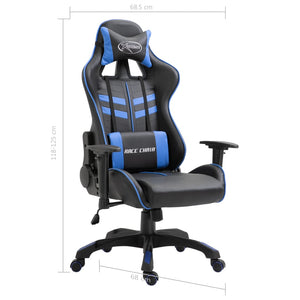 vidaXL Gaming-Stuhl Blau Kunstleder