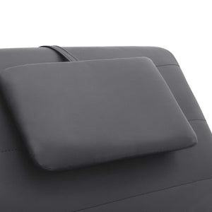 vidaXL Massage Chaiselongue mit Kissen Grau Kunstleder