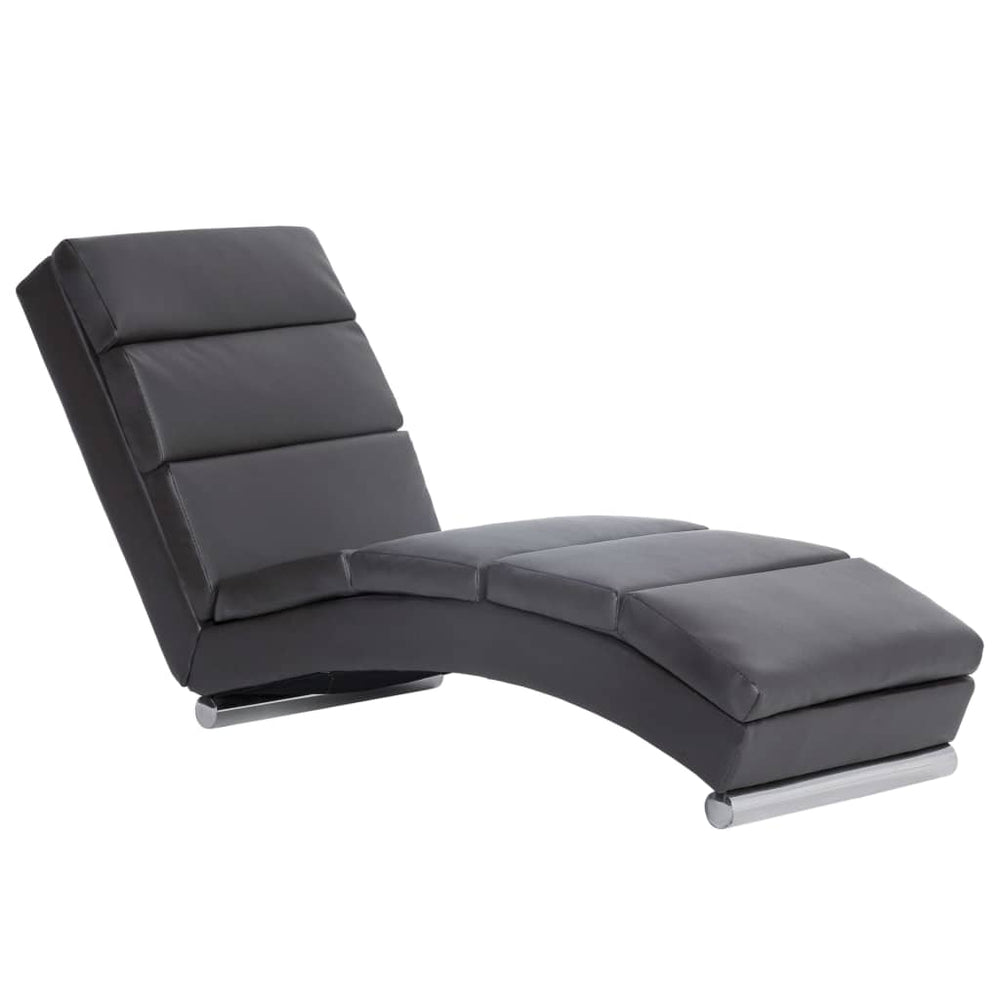 Chaiselongue Grau Kunstleder VIDAXL