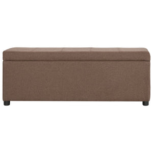 vidaXL Bank mit Staufach 116 cm Braun Polyester