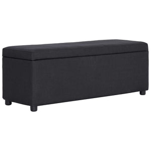 Bank mit Staufach 116 cm Schwarz Polyester Stilecasa