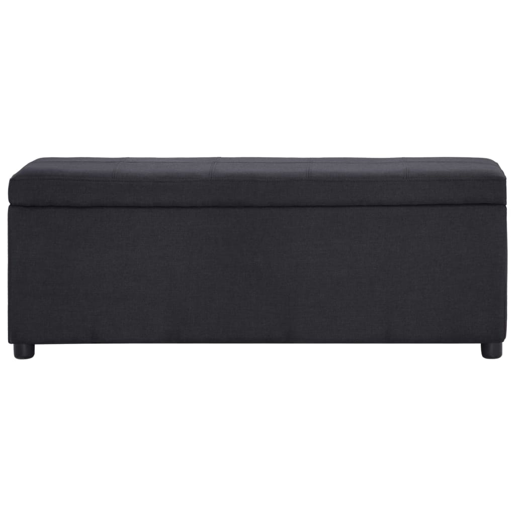 Bank mit Staufach 116 cm Schwarz Polyester Stilecasa