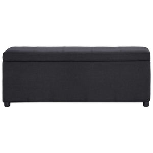 Bank mit Staufach 116 cm Schwarz Polyester Stilecasa