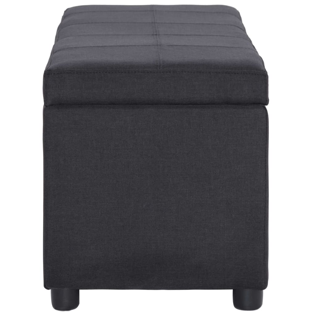 Bank mit Staufach 116 cm Schwarz Polyester Stilecasa