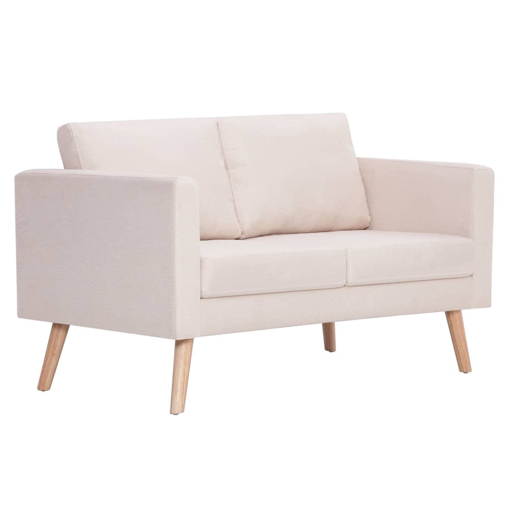 2-Sitzer-Sofa Stoff Cremeweiß Stilecasa