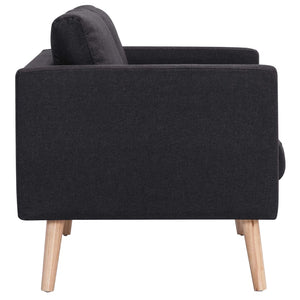 vidaXL 2-Sitzer-Sofa Stoff Schwarz