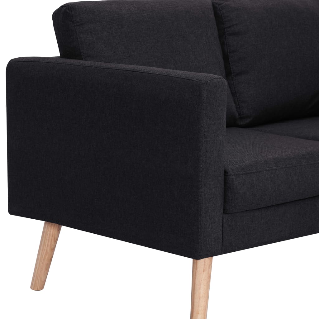 vidaXL 2-Sitzer-Sofa Stoff Schwarz