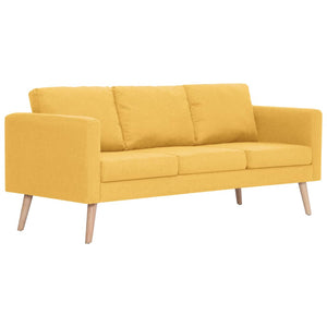 vidaXL 3-Sitzer-Sofa Stoff Gelb