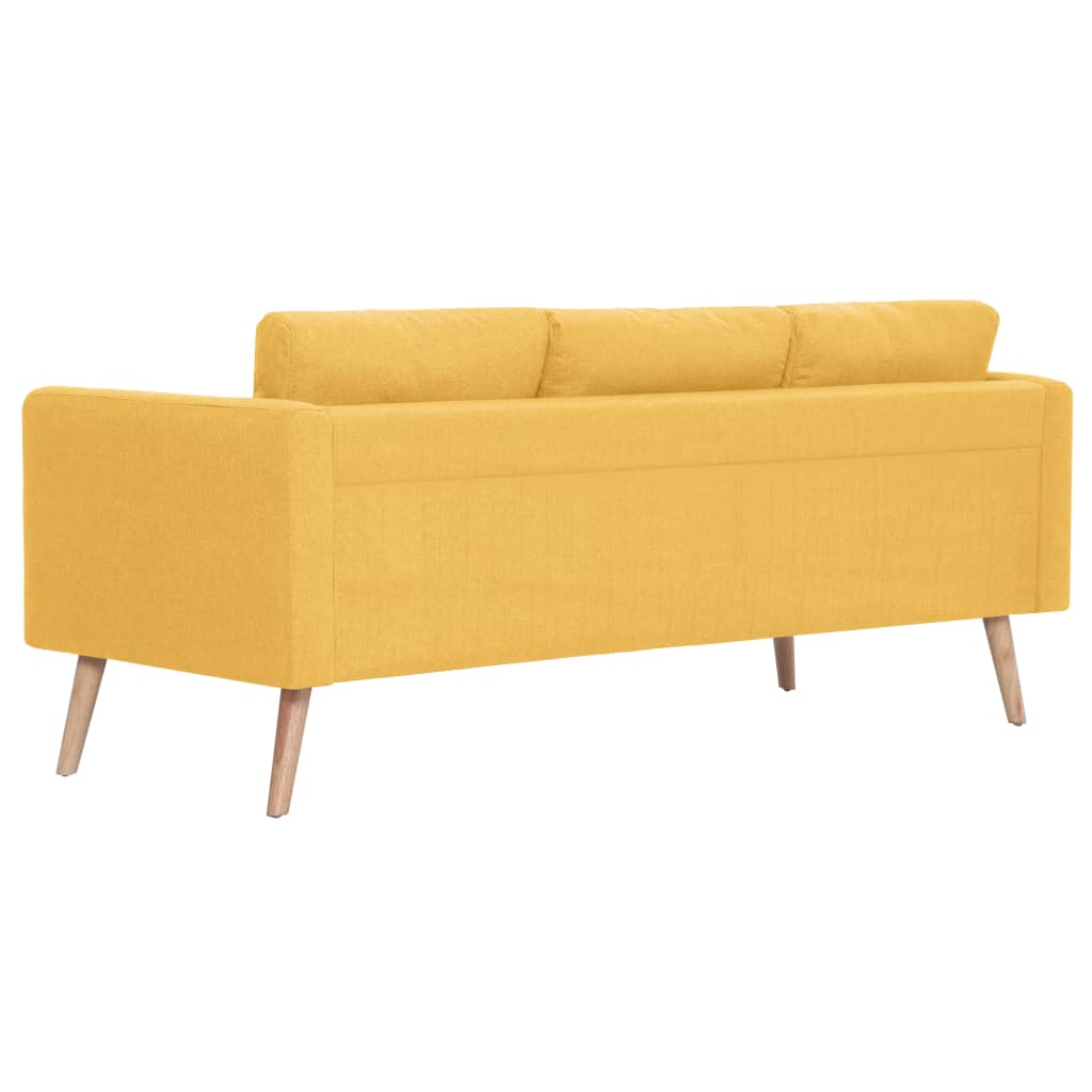 vidaXL 3-Sitzer-Sofa Stoff Gelb