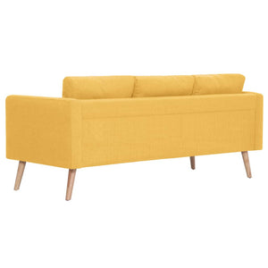 vidaXL 3-Sitzer-Sofa Stoff Gelb