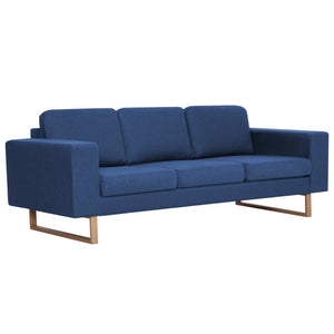 vidaXL 3-Sitzer-Sofa Stoff Blau