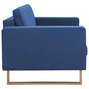 vidaXL 3-Sitzer-Sofa Stoff Blau