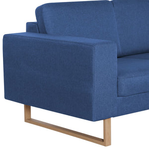 vidaXL 3-Sitzer-Sofa Stoff Blau