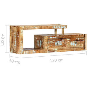 vidaXL TV-Schrank 120x30x40 cm Altholz Massiv