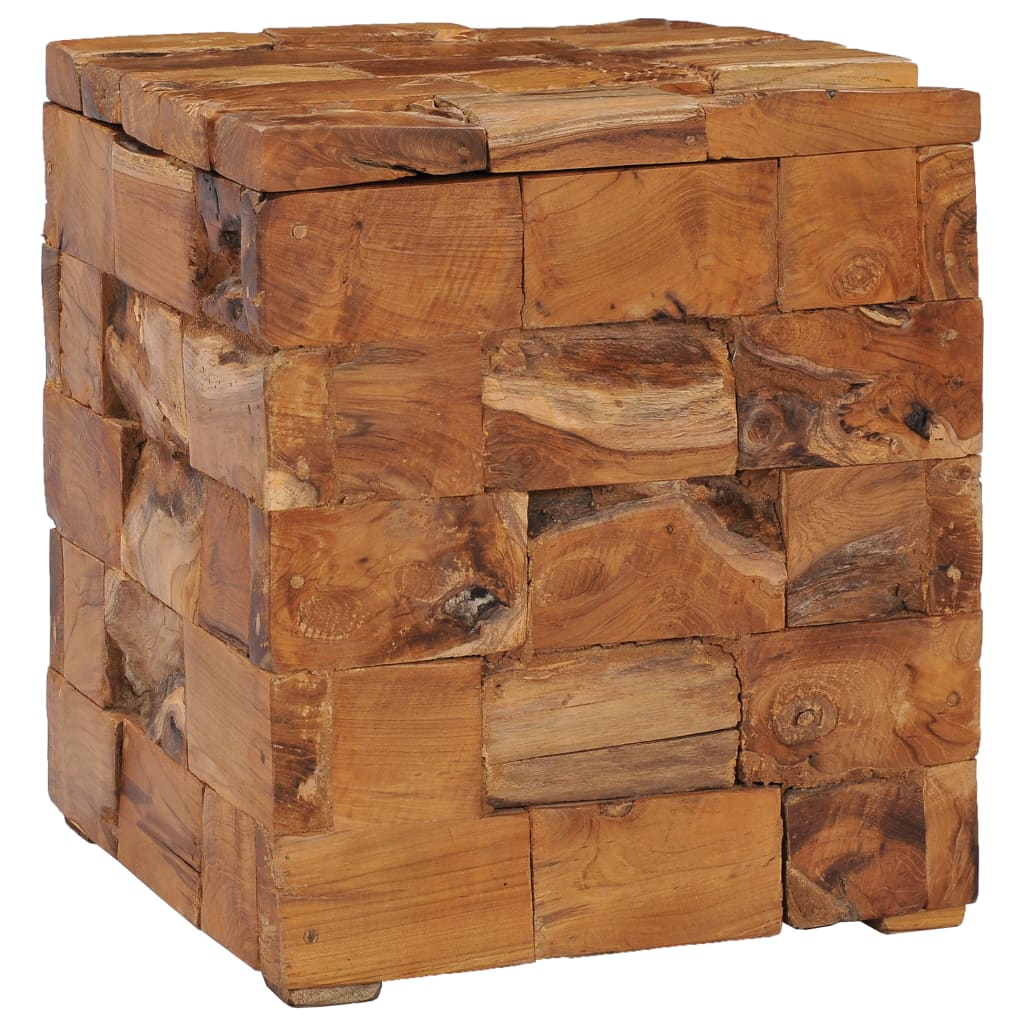 Hocker mit Stauraum Massivholz Teak Stilecasa