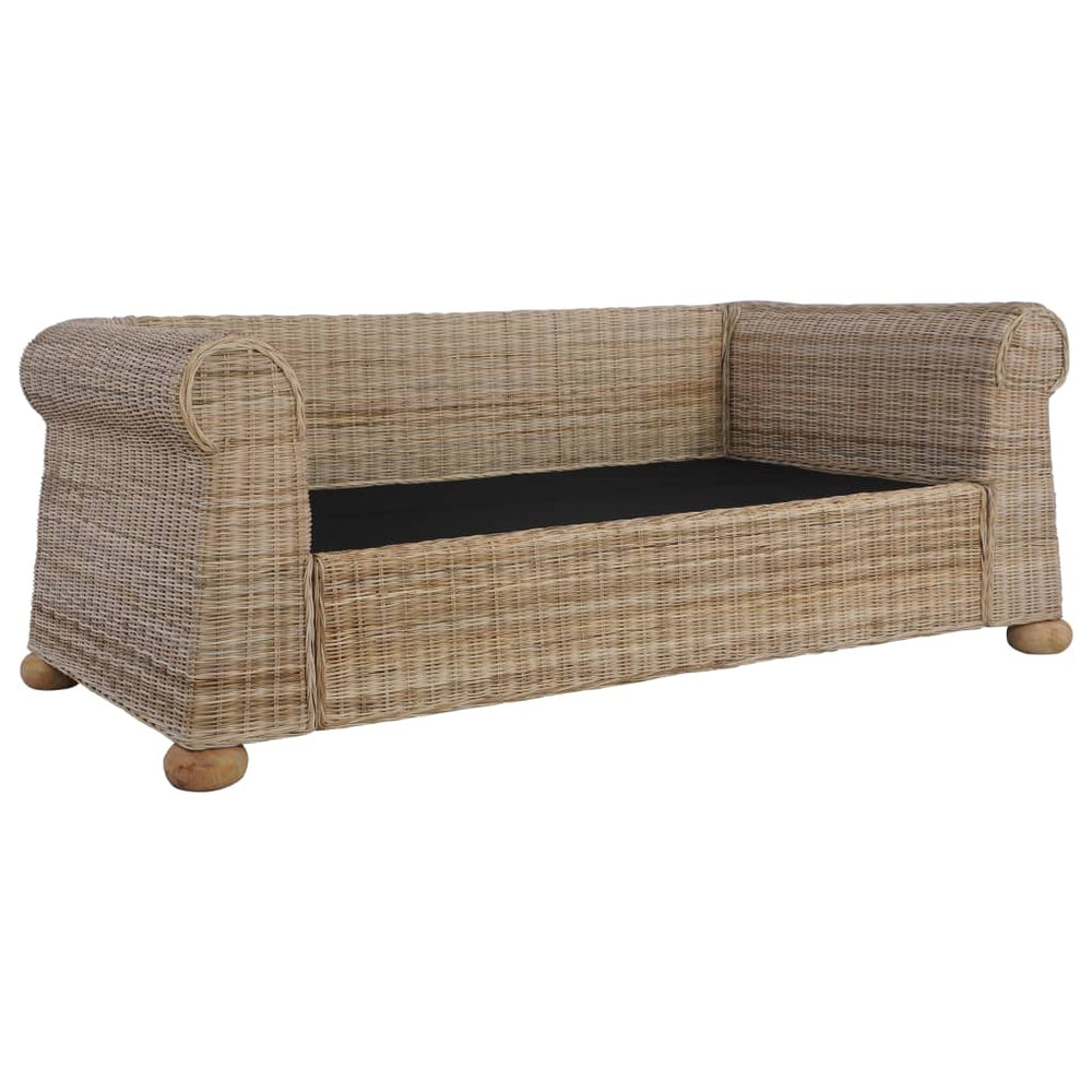 2-Sitzer-Sofa mit Kissen Natur Rattan Stilecasa