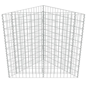 Gabionen-Hochbeet Verzinkter Stahl 75×75×50 cm