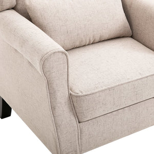 vidaXL Sessel Beige Stoff