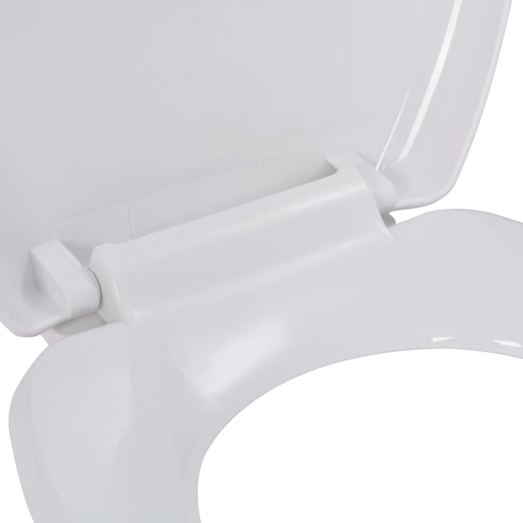 vidaXL Toilettensitz mit Absenkautomatik und Quick-Release-Design Weiß