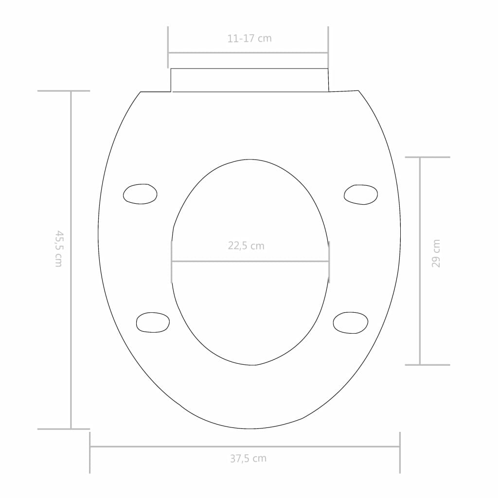 vidaXL Toilettensitz mit Absenkautomatik und Quick-Release-Design Weiß