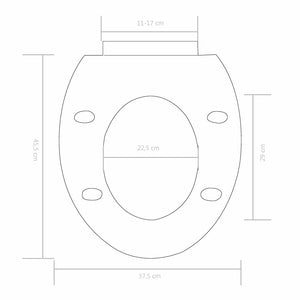 vidaXL Toilettensitz mit Absenkautomatik und Quick-Release-Design Weiß