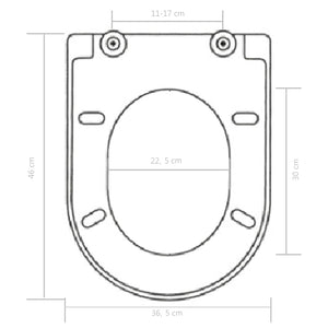 vidaXL Toilettensitz mit Absenkautomatik und Quick-Release-Design Weiß