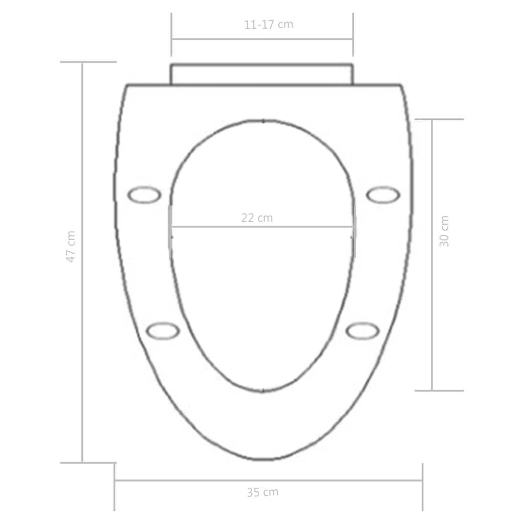 vidaXL Toilettensitz mit Absenkautomatik und Quick-Release Schwarz