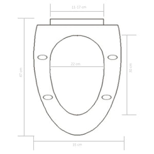 vidaXL Toilettensitz mit Absenkautomatik und Quick-Release Schwarz