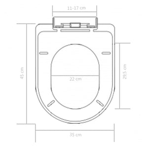 vidaXL Toilettensitz mit Absenkautomatik und Quick-Release Schwarz