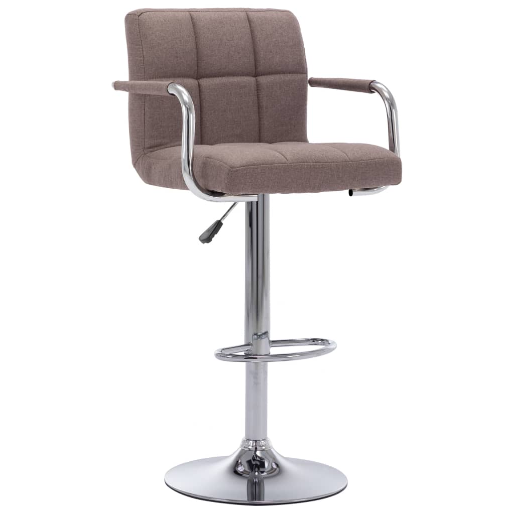 vidaXL Barhocker 2 Stk. Taupe Stoff