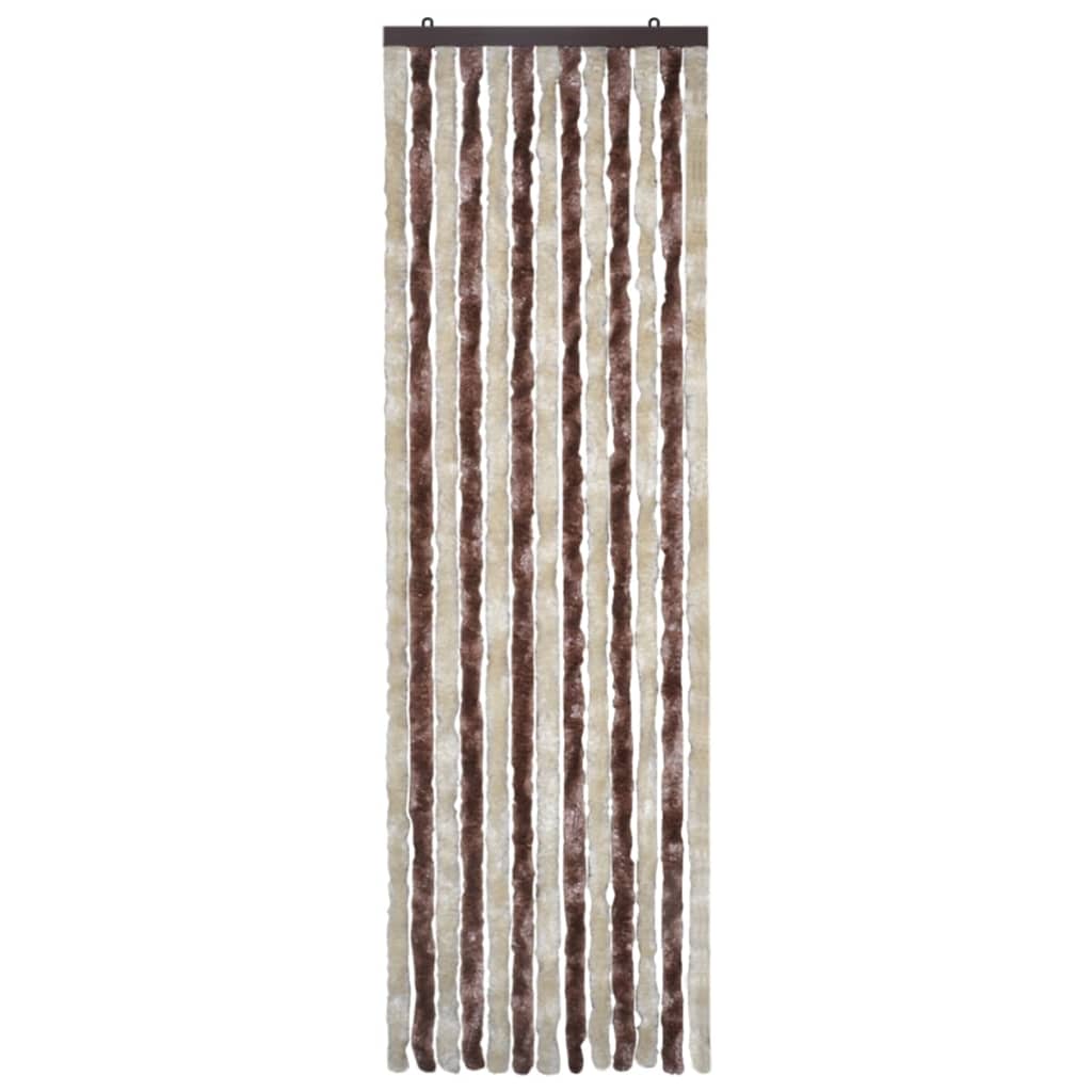 vidaXL Insektenschutz-Vorhang Beige und Hellbraun 56x185 cm Chenille